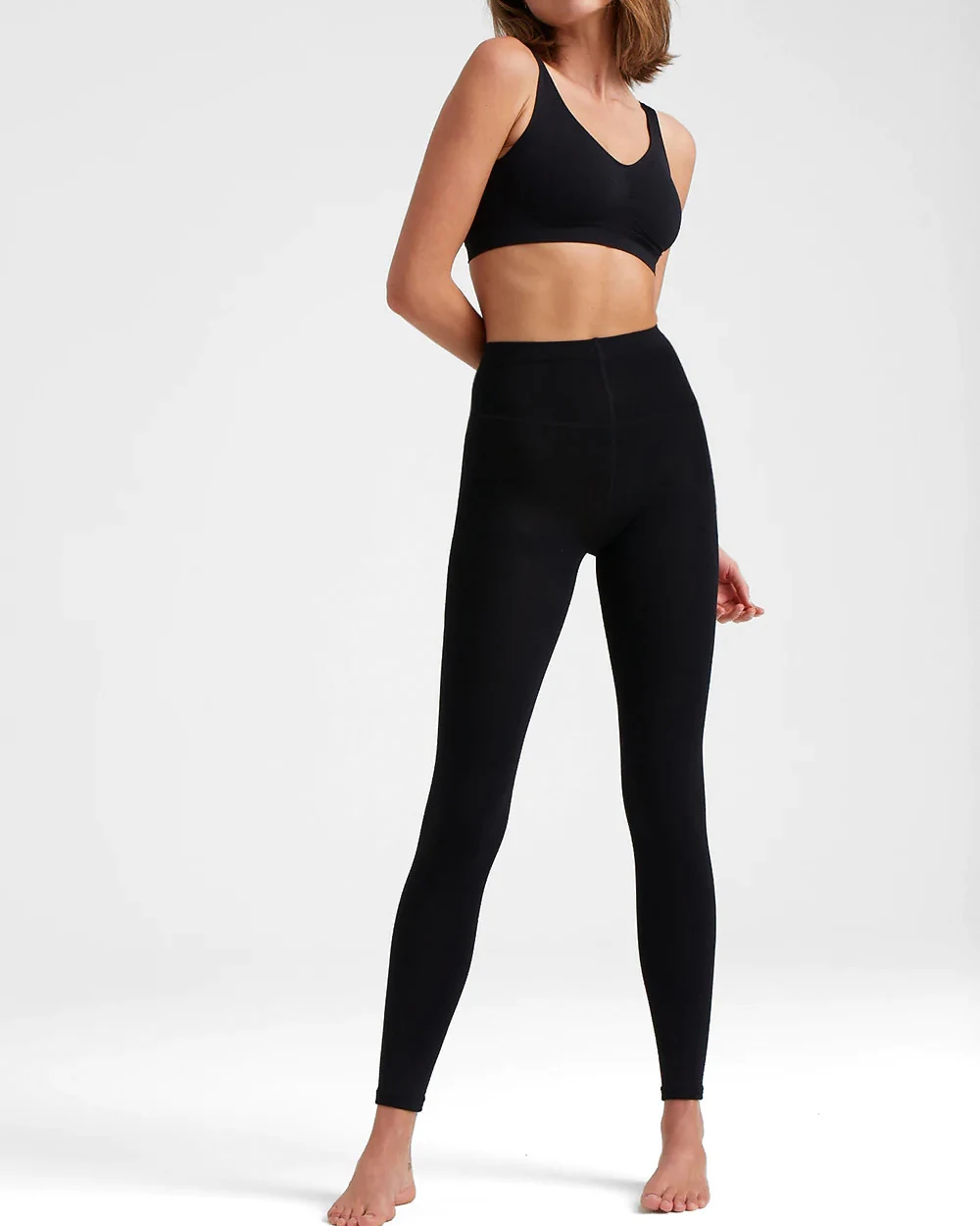 High-density high-stretch 250D wide-waist slimming Barbie pants, magic, styled view