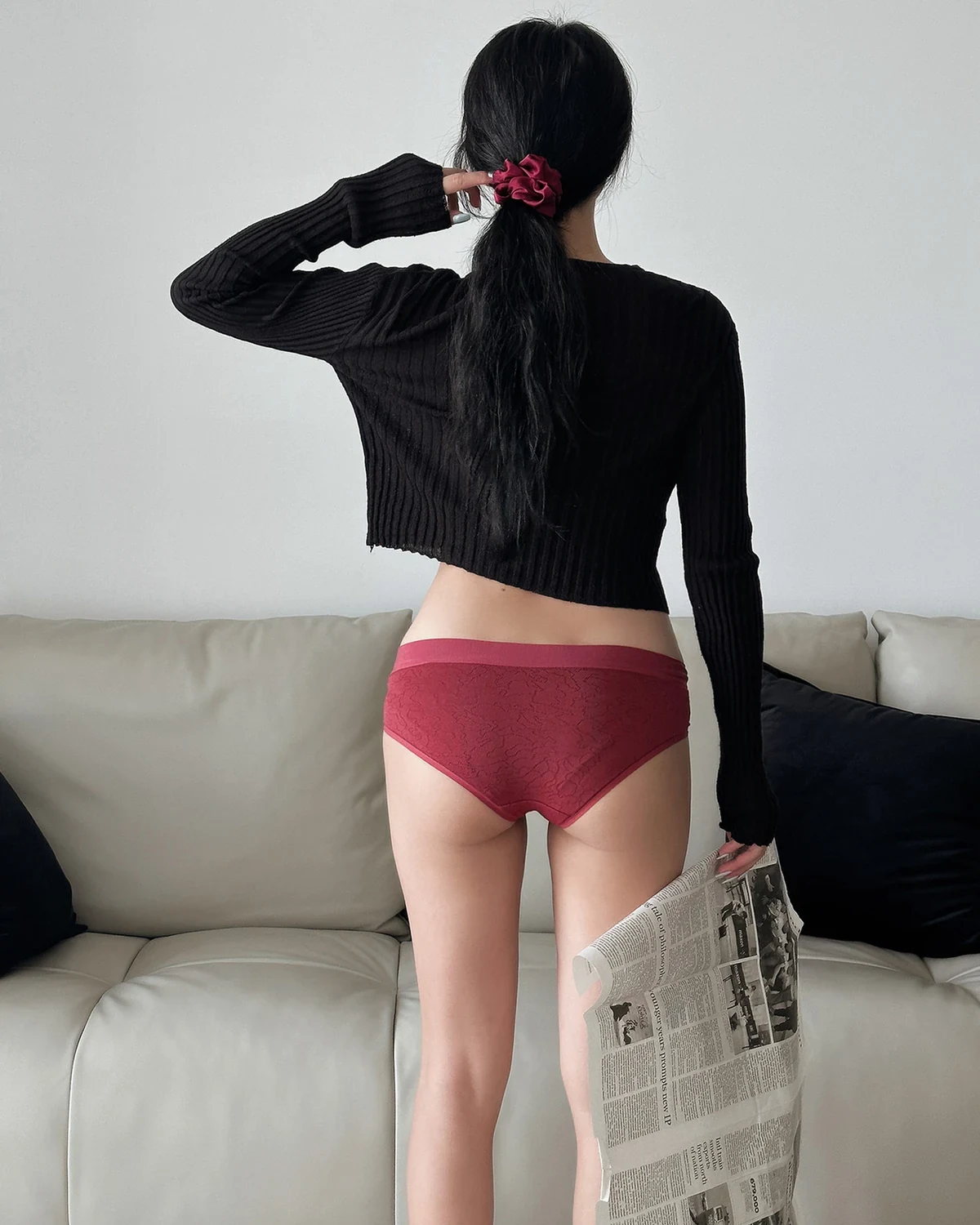High Stretch Non-Tight Low-Waist Full-Coverage Butt Sexy 3-Pack women's, styled view