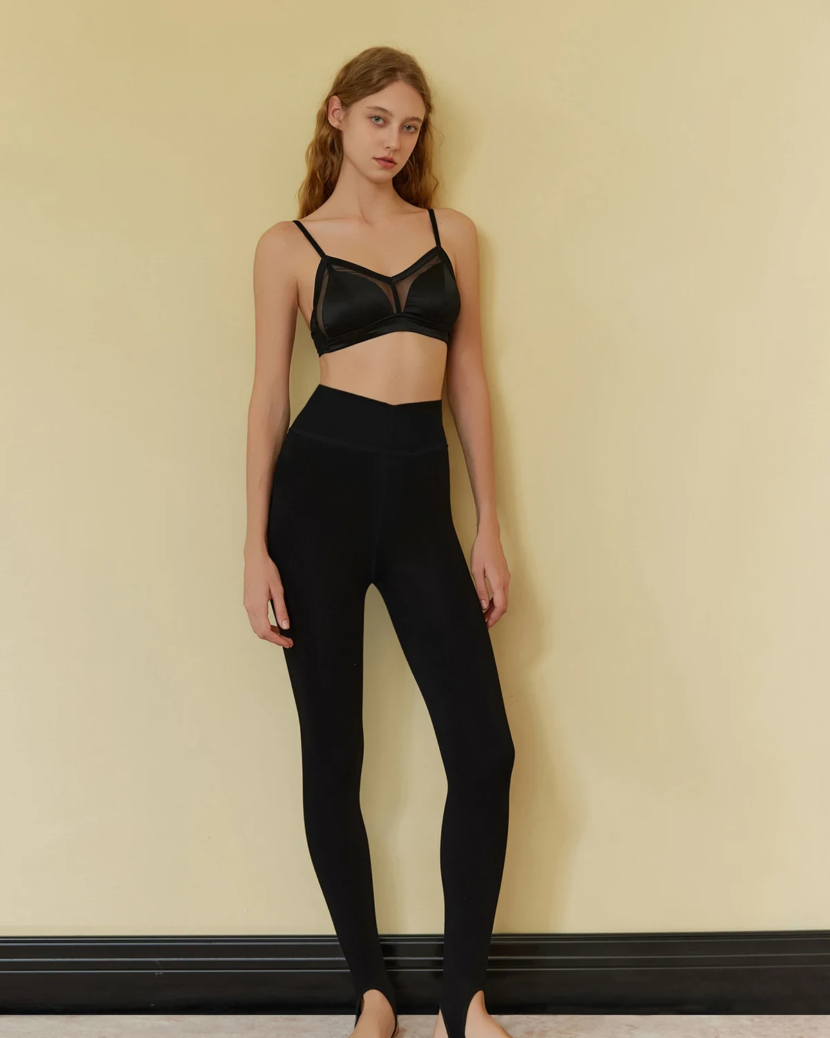 700D Thick Warm Cashmere Leggings , Autumn and Winter High-Density, styled view