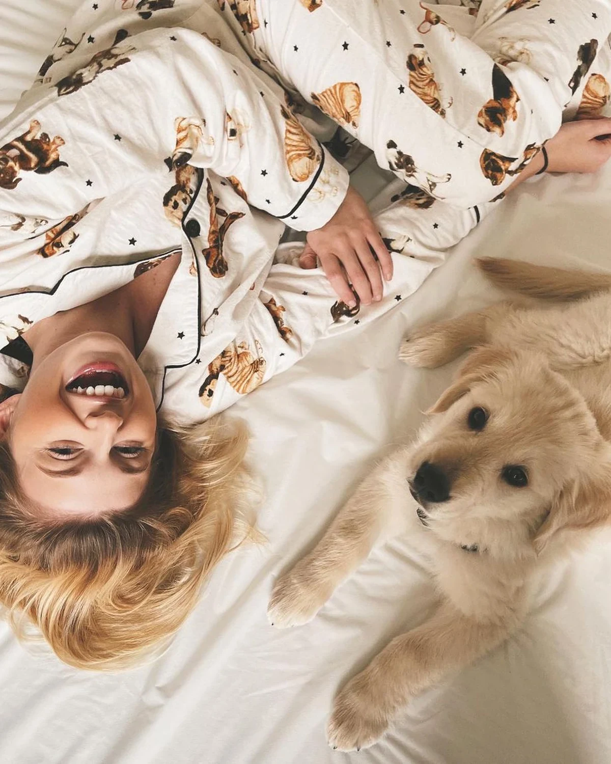 PJSawage autumn and winter thickened brushed pajama and sleep pants set, styled view