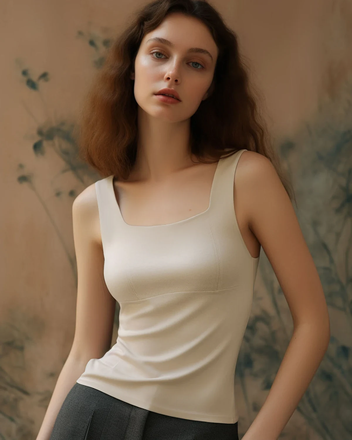 3-in-1 Coconut Oil Skin-Layer Base Tank , Fixed Latex Cups, No-Bra, styled view