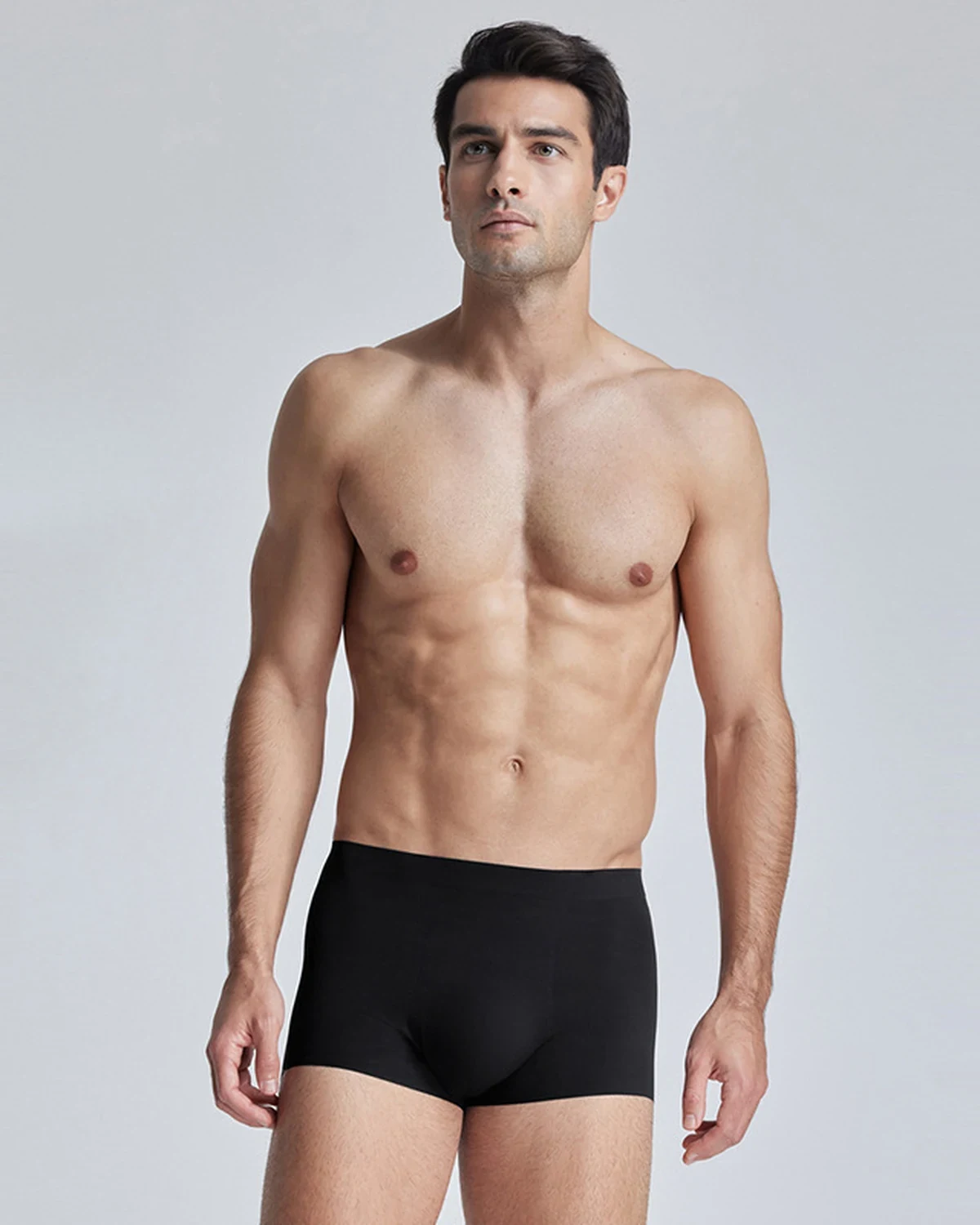 Red men's underwear 2-pack, 80S modal roomy boxer briefs with silk-blend, styled view