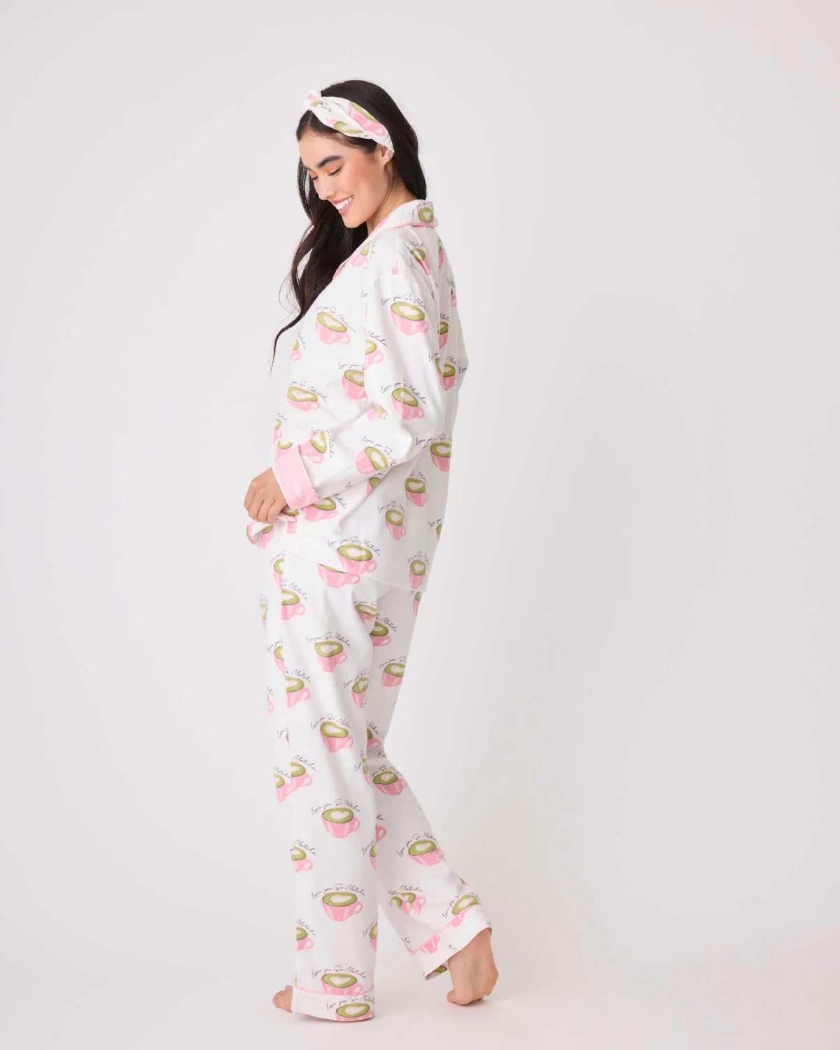 PJSawage Fall/Winter warm thick brushed loungewear set , cotton pajamas, styled view