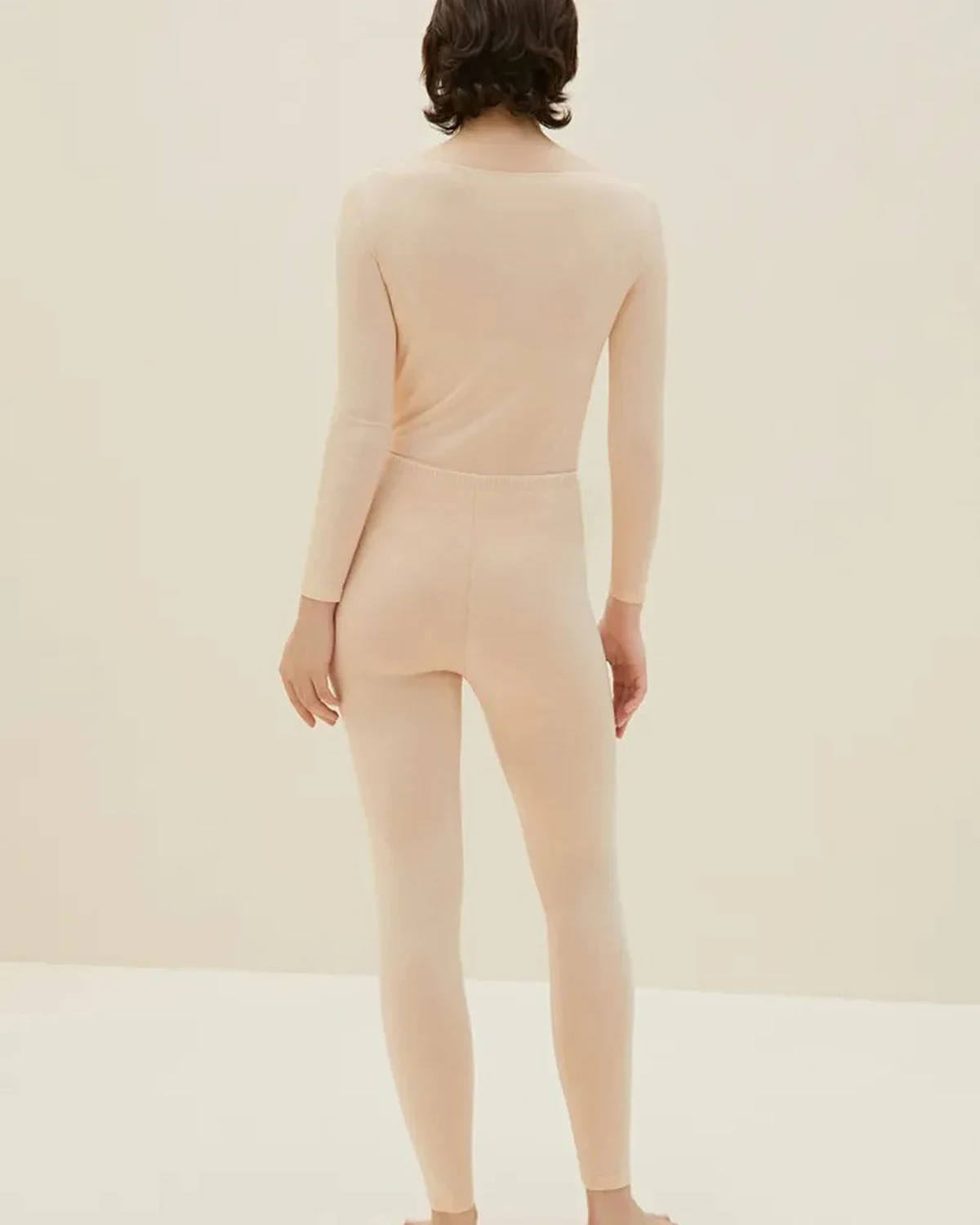 Modal high-stretch soft thermal underwear set , lightweight invisible, styled view