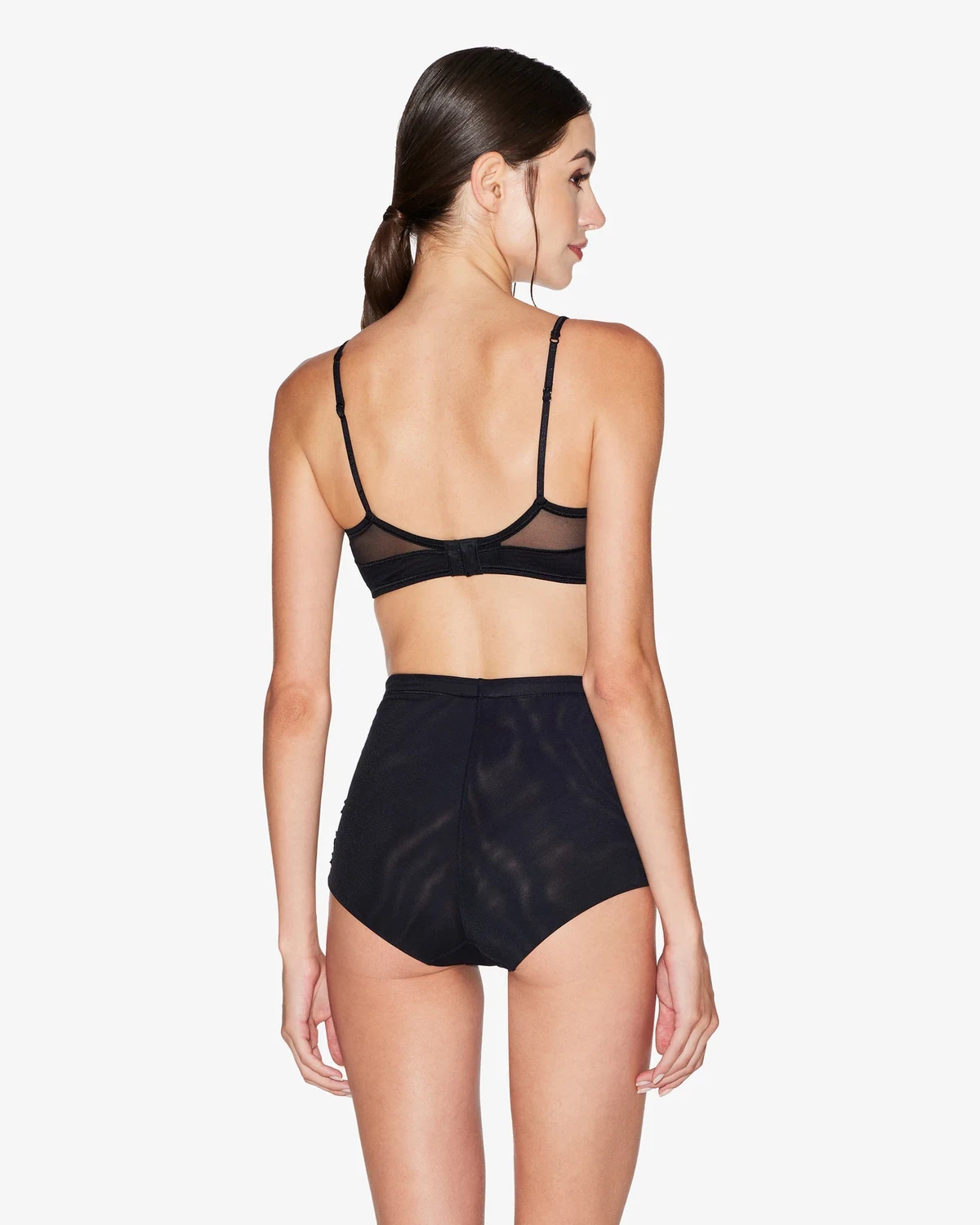 Hollow Embroidered Thin women's Bra, Breathable Mesh Wire-Free, styled view